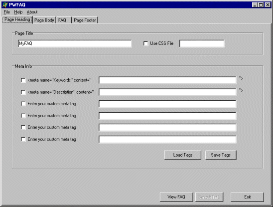 PWFAQ Screenshot